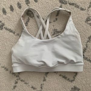 White Energy Lululemon Size 4 Bra